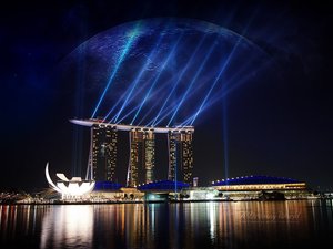 安卓风景 自然风光 大自然 城市 建筑 夜晚 灯火阑珊手机壁纸