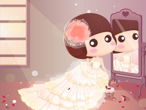 安卓动漫 麦拉风 我的婚纱系列手机壁纸