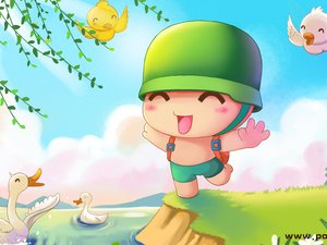 安卓卡通 可爱 炮炮兵手机壁纸