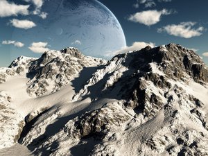 安卓超宽 全景 风景 高山 冰天雪地 mlgb手机壁纸