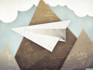 安卓创意 设计 卡通 纸飞机 简约手机壁纸