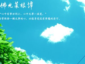 安卓小清新 清新淡雅 佛教主题 佛光菜根谭手机壁纸