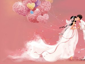 安卓爱情美图 浪漫手绘 甜蜜婚礼 幸福手机壁纸