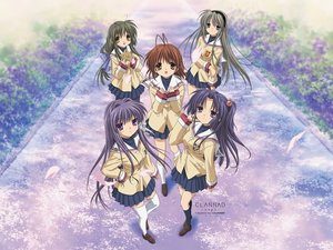 安卓动漫 cg 日本 clannad 美少女 校服 草泥马手机壁纸