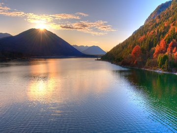 风景 自然 河流 山脉