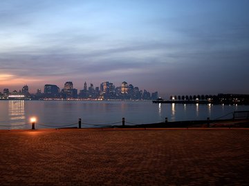 风景 城市 夜景 码头