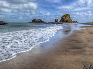 风景 沙滩 浪花