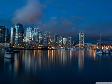 风景 城市 加拿大 温哥华 夜景