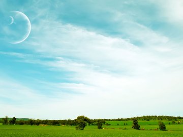 风景 奇幻梦境 蓝天 白云