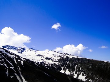 风景 高山 蓝天白云