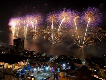 风景 烟花 夜晚