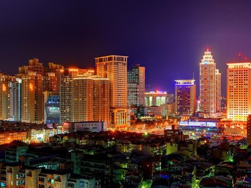 风景 城市夜景 灯火璀璨 夜色迷人 美丽壮观