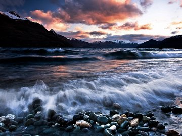 风景 山水 水浪