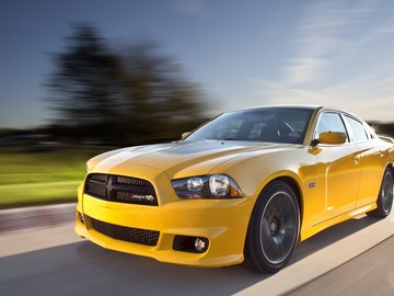 Dodge 道奇 Charger 汽车 宽屏 跑车 黄色