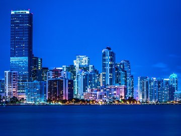 风景 城市风景 佛罗里达州 夜色迷人 宽屏