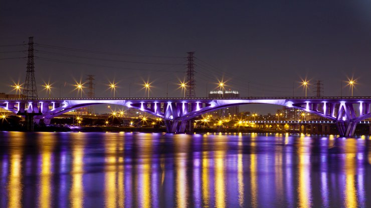 风景 旅游 中国 台湾 台北 夜景 大桥