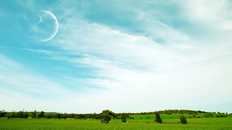 风景 奇幻梦境 蓝天 白云