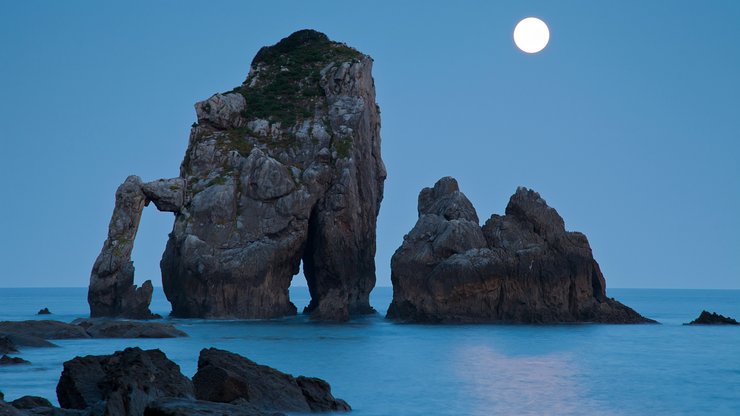 风景 夜晚 月亮