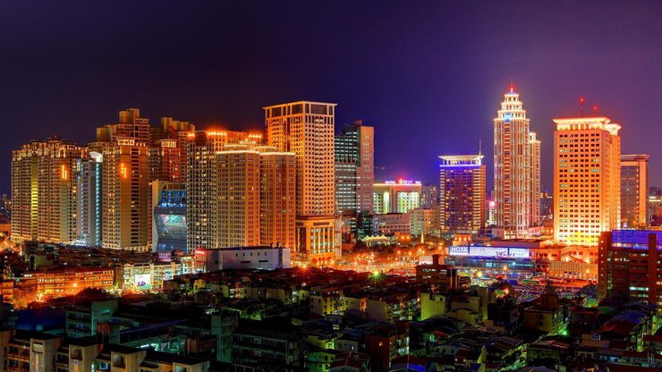 风景 城市夜景 灯火璀璨 夜色迷人 美丽壮观