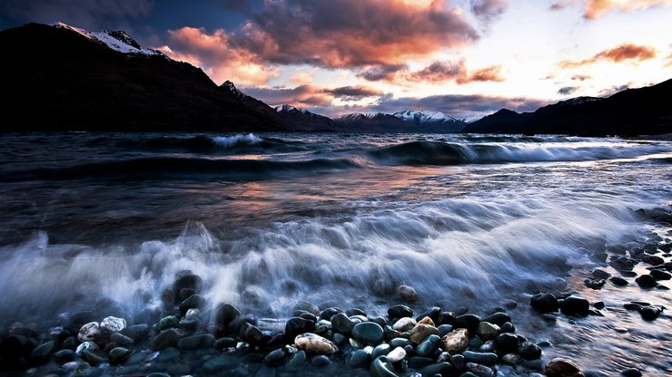 风景 山水 水浪