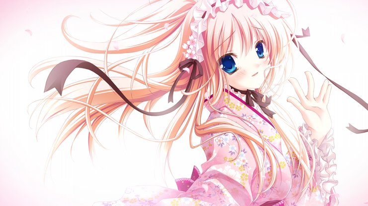 安卓(Android)动漫动漫少女插画日本文化和服高清手机壁纸免费下载,安心