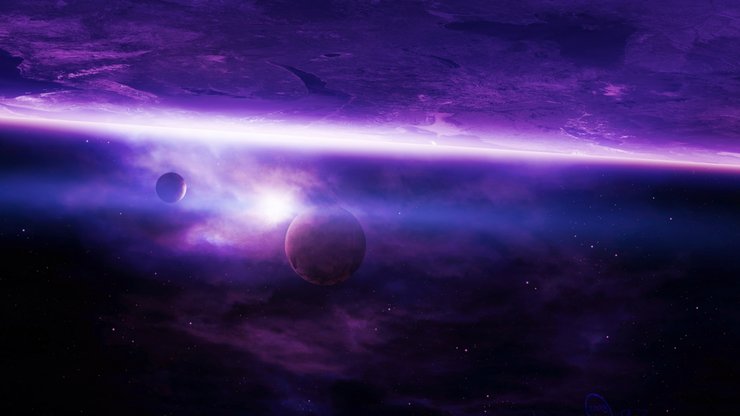 安卓手机创意 星空 星云 紫色 星际高清壁纸