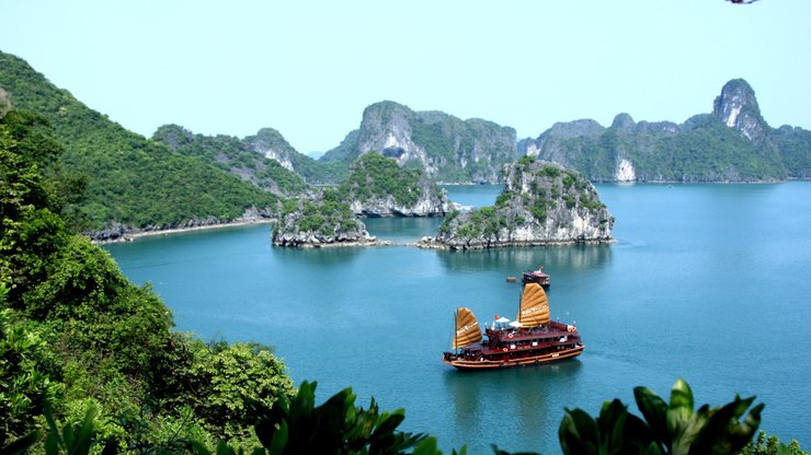 安卓手机风景 旅游 越南 下龙湾高清壁纸