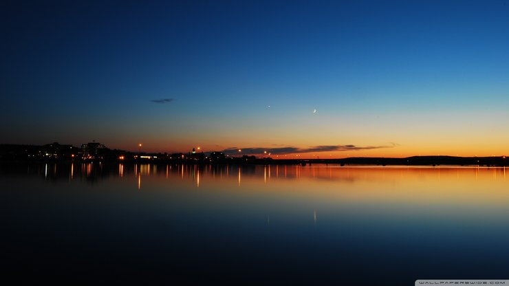 安卓风景 城市 海滨 夜景手机壁纸