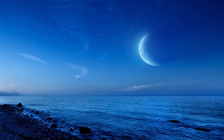 安卓手机风景 夜晚 月亮高清壁纸