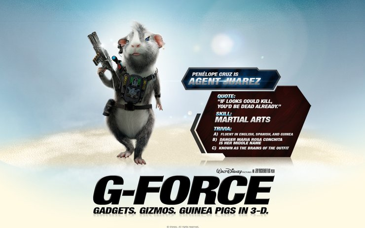 安卓豚鼠特工队 g-force 影视 卡通 电影 整蛊搞笑手机壁纸