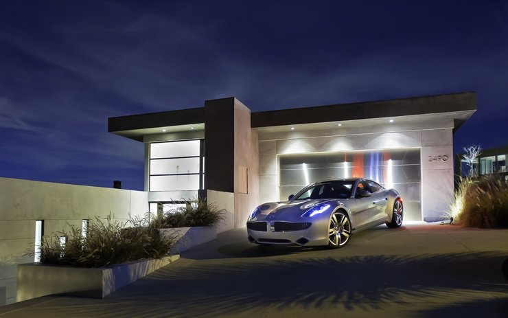 安卓手机Fisker Karma Hybrid 混合动力 跑车 汽车 宽屏高清壁纸