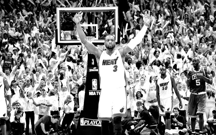 安卓手机体育 篮球 NBA 2012年 季后赛 迈阿密 热火队 韦德高清壁纸