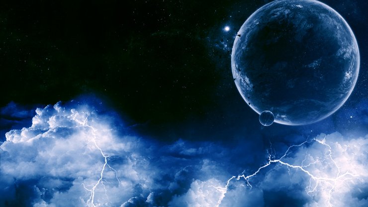 安卓手机星空 宇宙 蓝色高清壁纸