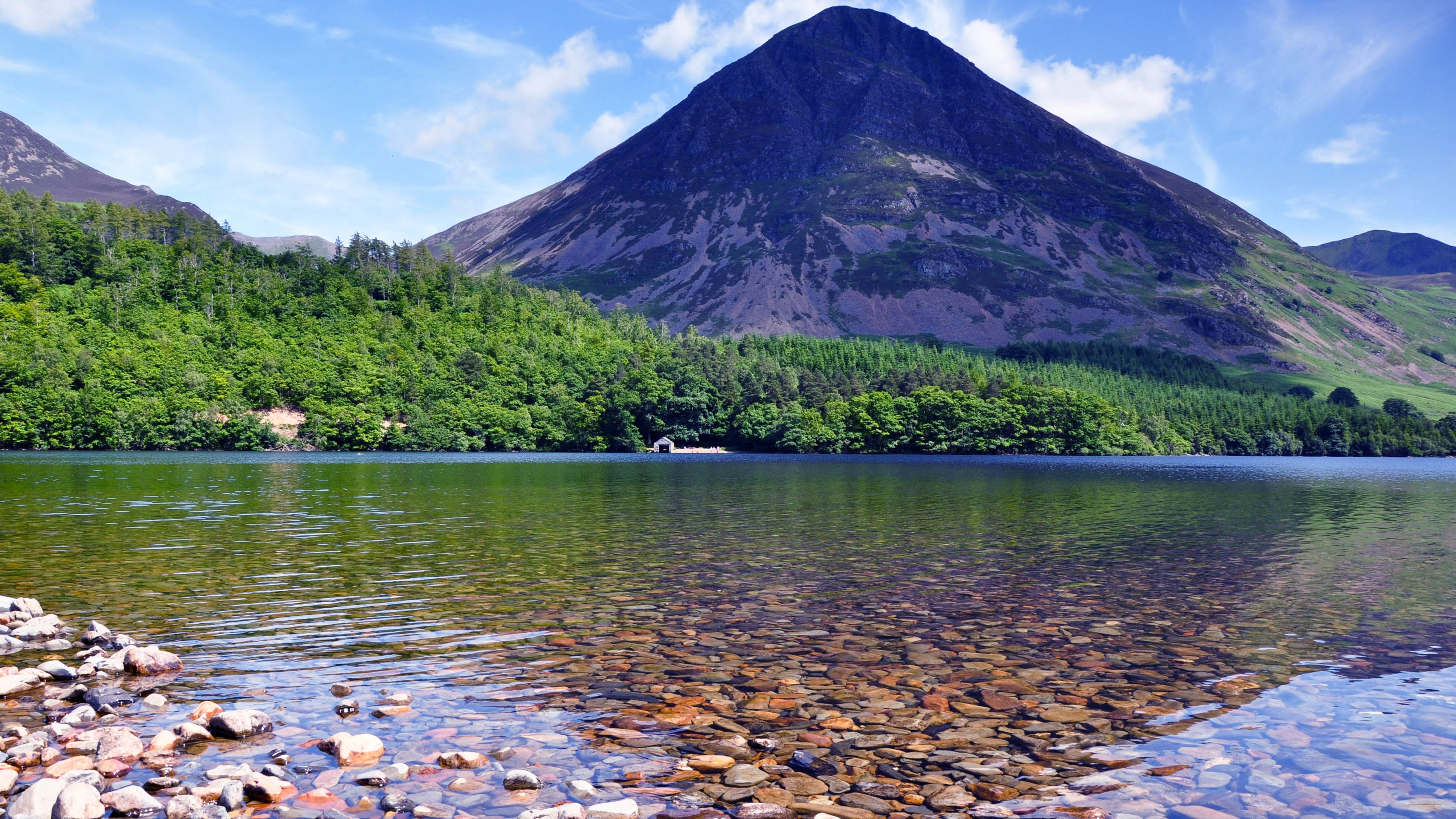 湖水,山峰,森林,绿色,护眼,4K专区