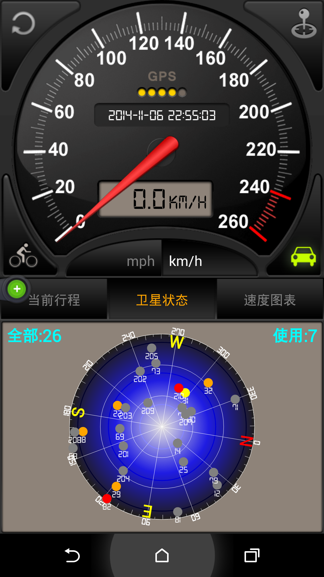 GPS仪表盘截图2