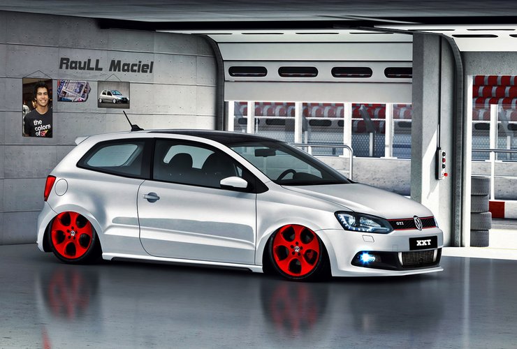 安卓手机汽车 跑车 银色 大众 polo高清壁纸